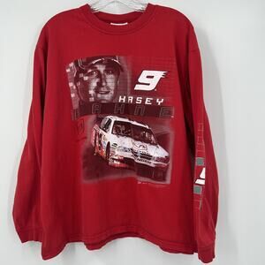 Winners Circle Kasey Kahne Dodge Racing Shirt Adult XL Red Faded Long Sleeve Vtg